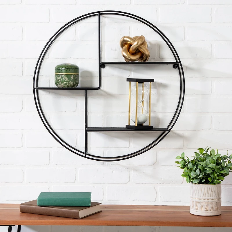 Honey Can Do 3-Tier Steel Circle Wall Shelf