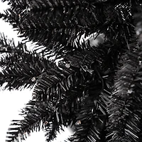 4ft. Pre-Lit Black Artificial Halloween Tree, LED Orange Lights