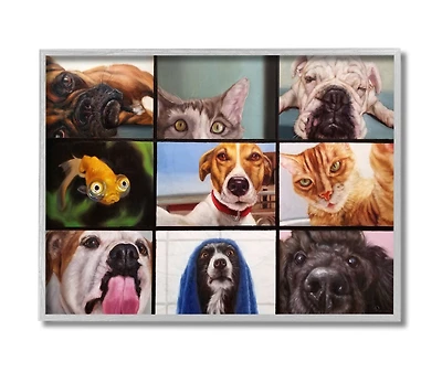 Stupell Industries Animal Video Chat Meeting Wall Art
