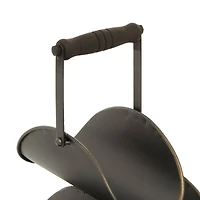 The Novogratz 15" Black Metal Industrial Wine Rack