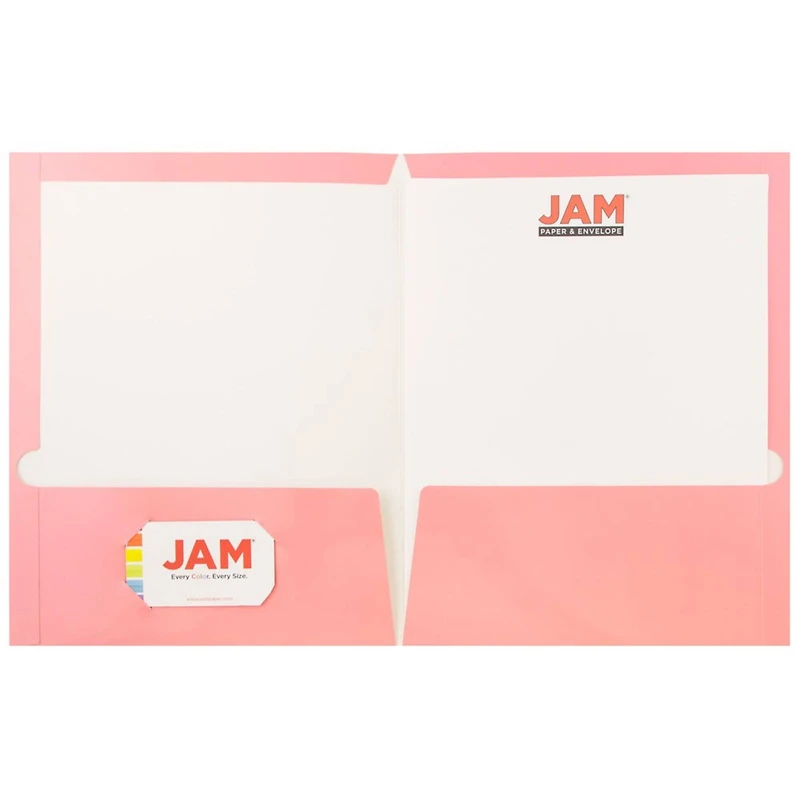 JAM Paper Fashion Glossy Laminated Two Pocket Folders, 6ct.