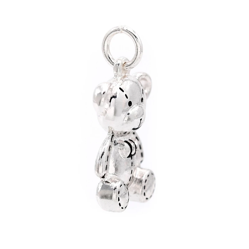 Silver Plated Teddy Bear Charm by Bead Landing™