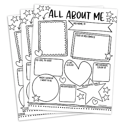 Hadley Designs 11" x 14" Star Student Read All About Me Posters, 20ct.