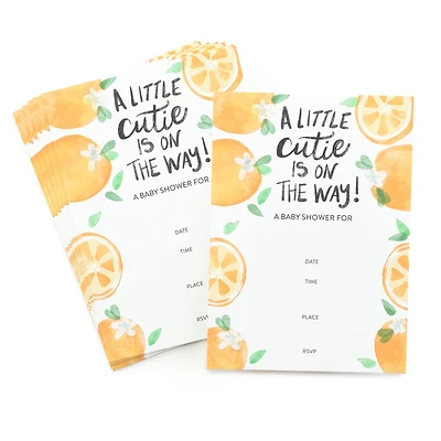 Hortense B. Hewitt Co. 5" x 7" Little Cutie Baby Shower Flat Invitations with Envelopes, 25ct.