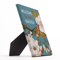 Welcome to Our Garden Tabletop Canvas Art