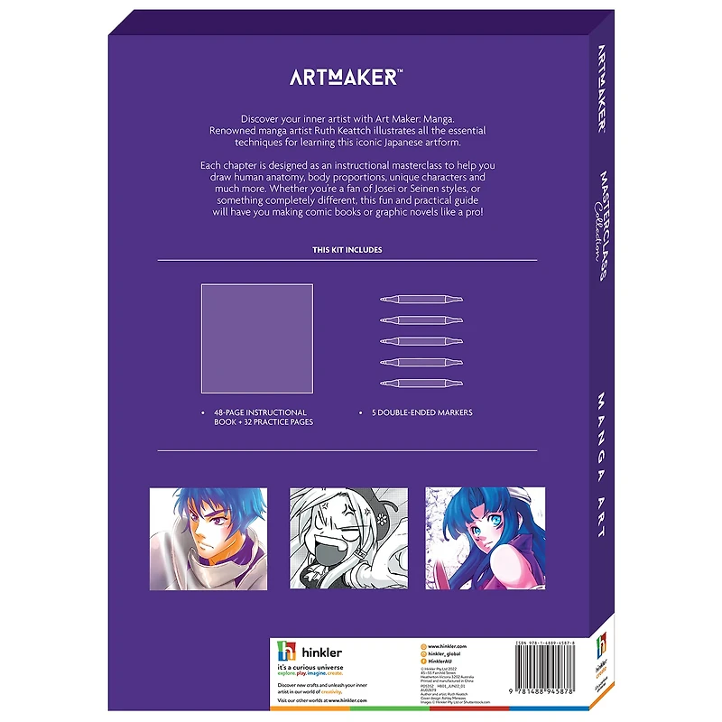 Hinkler Art Maker Masterclass Collection How to Draw Manga Kit