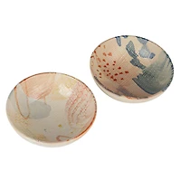 Hello Honey® 4.75" Compact Abstract Elegance Stoneware Bowl Set