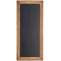 Brown Wood Beaded Frame Wall Mirror with Distressing 24" x 2" x 54"