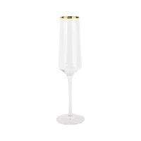 6oz. Clear Flute Glasses with Gold Rim, 2ct. by Celebrate It™