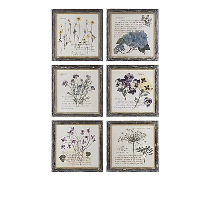 Hello Honey® Floral Images Square Wood Framed Wall Décor Set