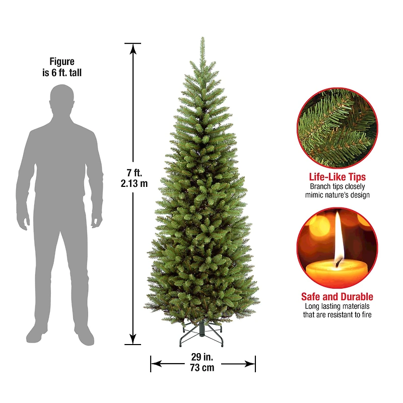 ft. Unlit Kingswood Fir Pencil Artificial Christmas Tree