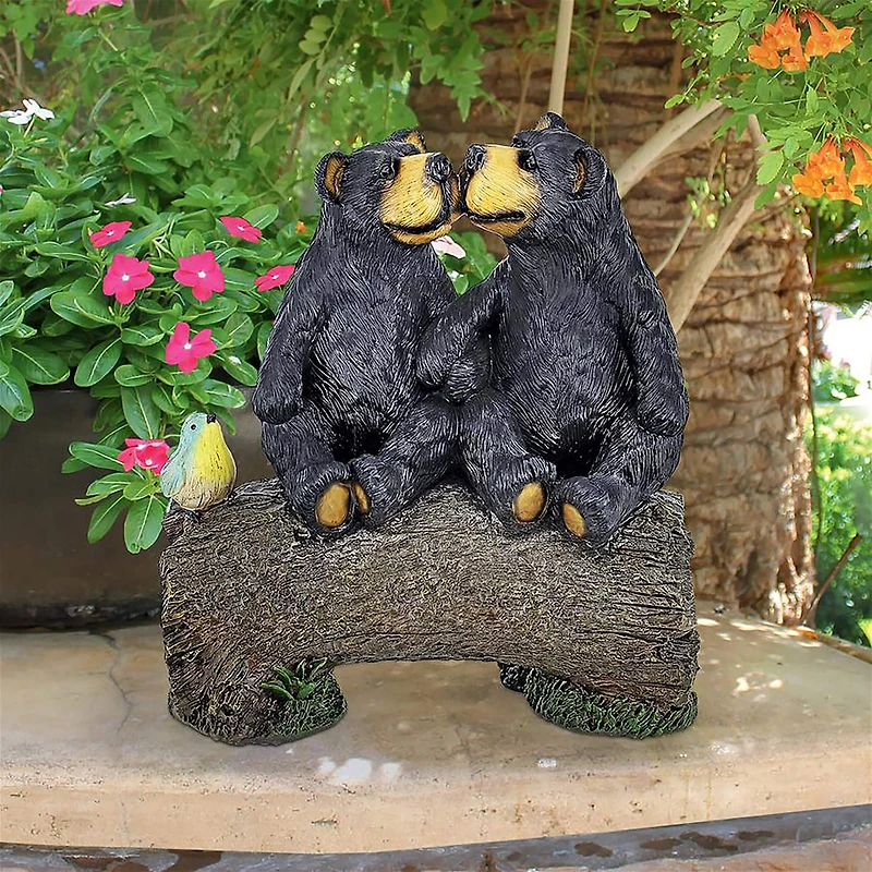 Design Toscano 13" Best Bear Buddies Garden Statue