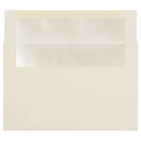 JAM Paper A9 Ivory & Ivory Foil Lined Invitation Envelopes