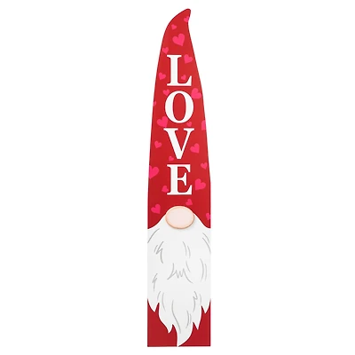 Glitzhome® 42" Valentine's Wooden Gnome Porch Decor