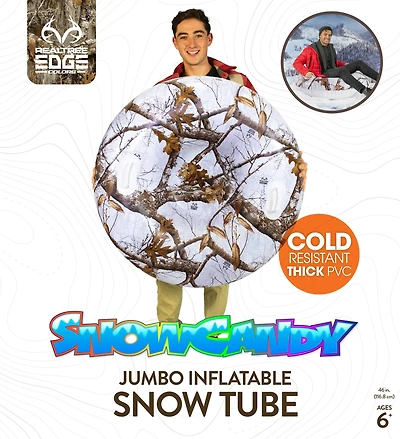 SnowCandy Realtree Jumbo 46" Inflatable Snow Tube