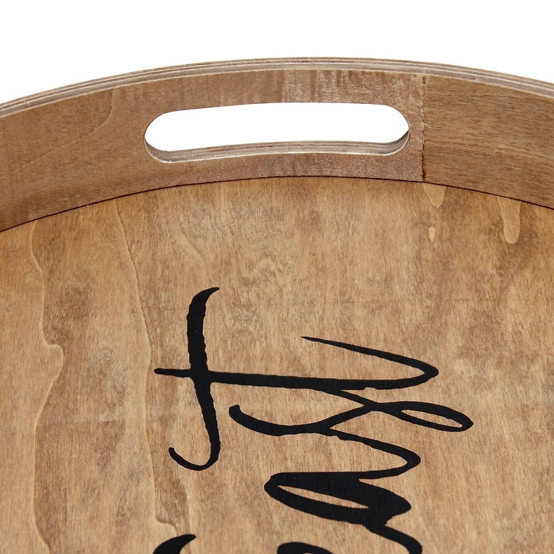 Elegant Designs™ 13.8" Round Feast Serving Tray with Handles