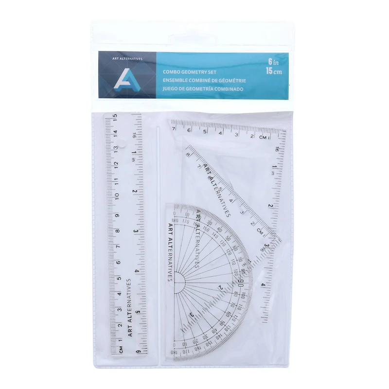 12 Pack: Art Alternatives Combo Geometry Set with 6" Ruler