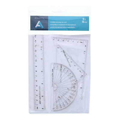 12 Pack: Art Alternatives Combo Geometry Set with 6" Ruler