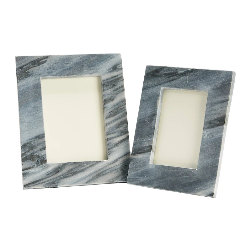 Hello Honey® 2 Pack Gray Marble Photo Frames