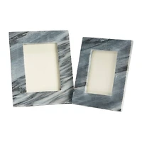 Hello Honey® 2 Pack Gray Marble Photo Frames