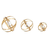 Metal Glam Geometric Sculpture Set