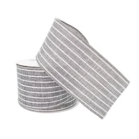 2.5" x 25ft. Faux Linen Wired Pinstripe Ribbon by Celebrate It™ Décor