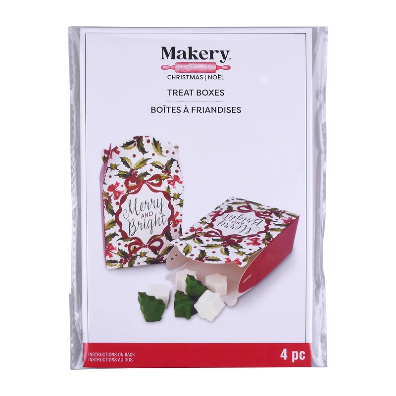 Holly Treat Boxes, 4ct. by Makery™