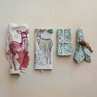 Hello Honey® 18" Natural & Green Botanicals & Gold Foil Napkins, 4ct.