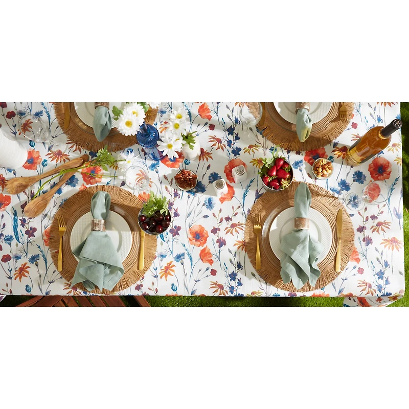 Spring Garden Vinyl Tablecloth 70" Round