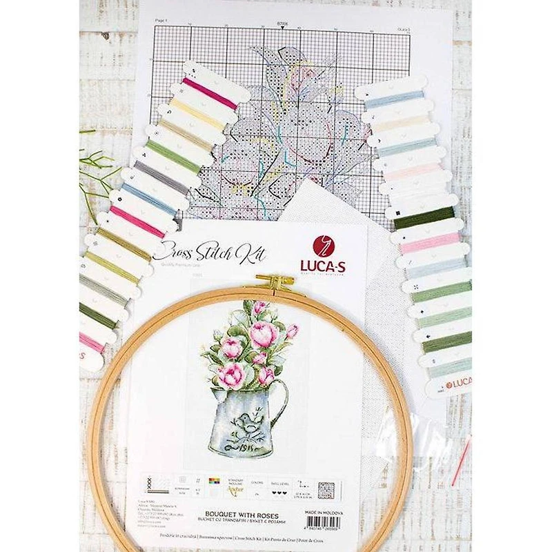 Luca-s Bouquet With Roses Counted Cross Stitch Kit