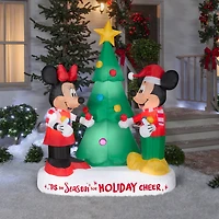 6ft. Airblown® Inflatable LED Mickey & Minnie Christmas Scene