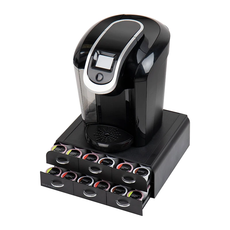 Mind Reader Anchor Collection Black 2-Tier 6-Drawer Single Serve Coffee Pod Organizer