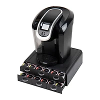 Mind Reader Anchor Collection Black 2-Tier 6-Drawer Single Serve Coffee Pod Organizer