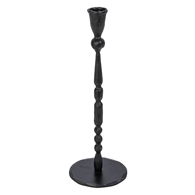 Hello Honey® Black Decorative Hand-Forged Metal Taper Candle Holder