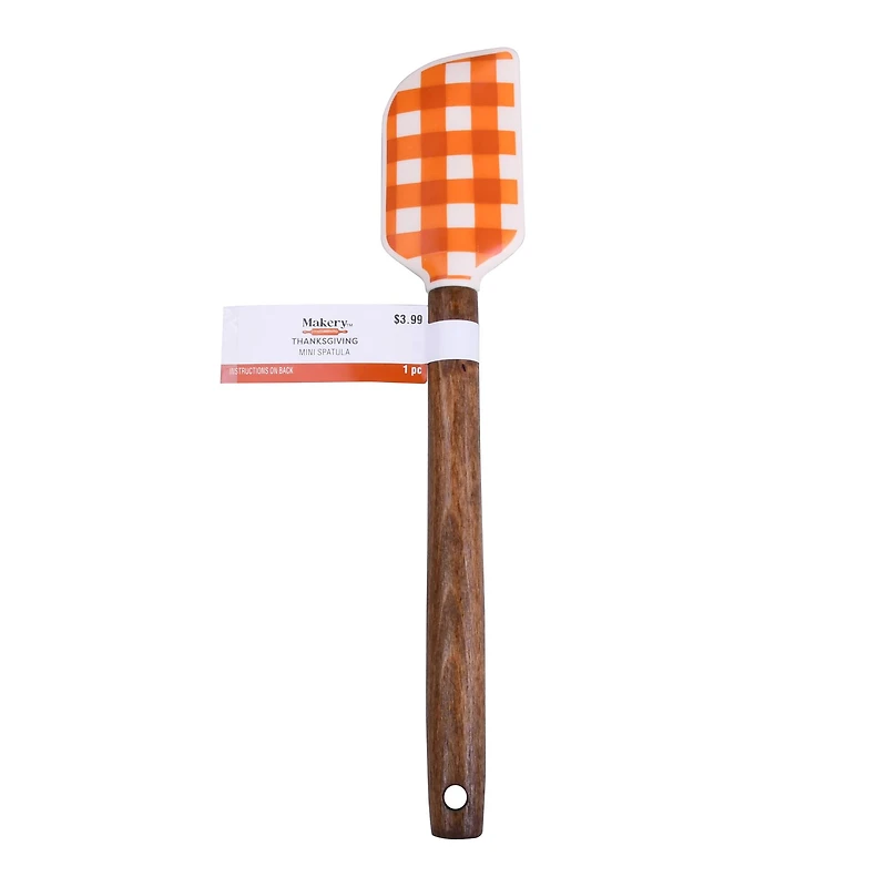 Mini Orange Plaid Spatula by Makery™