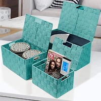 Sorbus 3-Piece Woven Basket with Lid Set