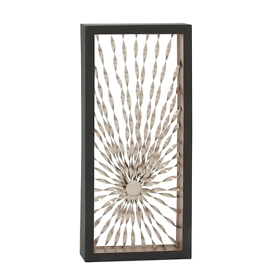 Silver Contemporary Abstract Metal Wall Décor