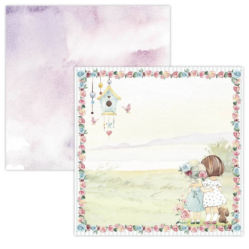 Studio Light Little Blossom Background Paper, 12" x 12"