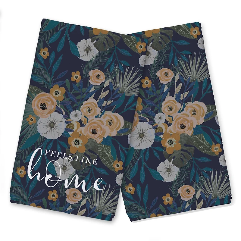 Feels Like Home Tropical Floral Tea Towel Set