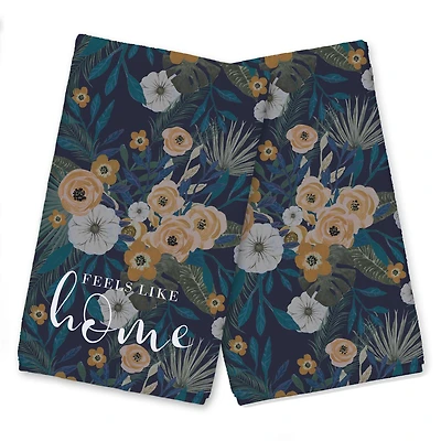 Feels Like Home Tropical Floral Tea Towel Set