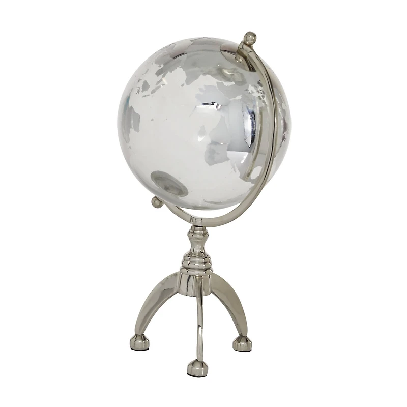 15" Silver Aluminum Glam Globe