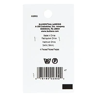 LaMode 3/4" Grey 4-Hole Buttons, 4ct.