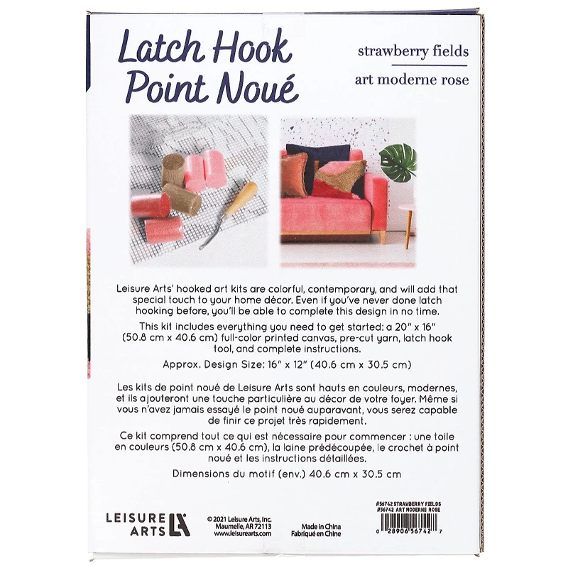 Leisure Arts® Strawberry Fields Latch Hook Kit