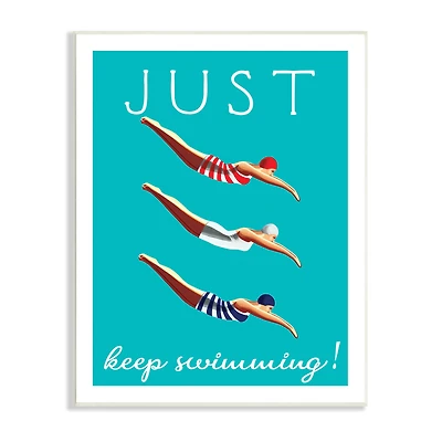 Stupell Industries Just Keep Swimming Wall Art