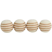 White Striped Handmade Jute Orbs & Vase Filler Set