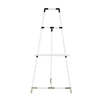 57" Clear Acrylic Plastic Adjustable 7-Tier Display Easel with Silver Accents & Chain Support