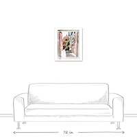 Street View Window With Cat Canvas Wall Art