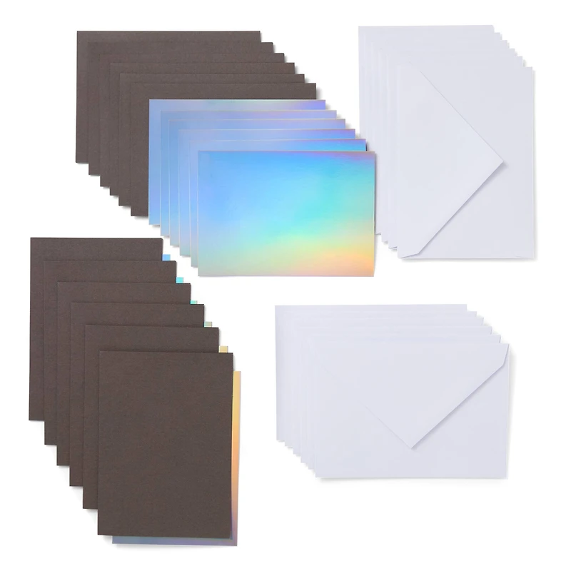 Cricut Joy™ Insert Cards Large, Gray & Silver Holographic