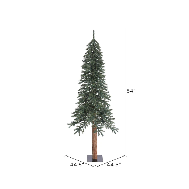 7ft. Unlit Natural Bark Alpine Artificial Christmas Tree