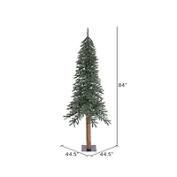 7ft. Unlit Natural Bark Alpine Artificial Christmas Tree